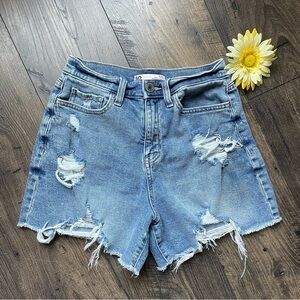 SO Distressed cut off super high rise 90s boyfriend Jean shorts size 3